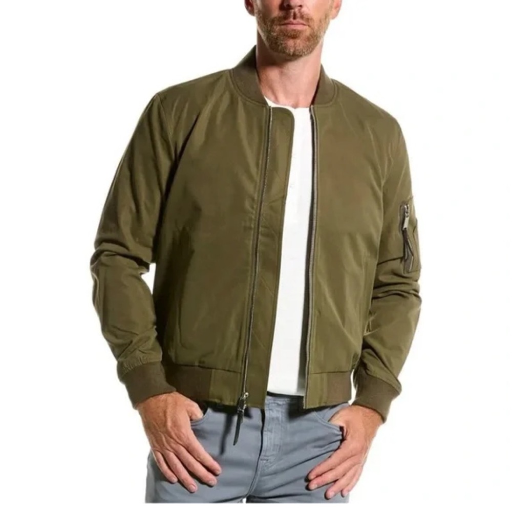 7 For All Mankind Tech Bomber Jacket Men's - Green - SIZE M
